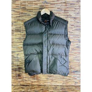 Vintage Sunshine Cover-Ups Vest Mens Medium Brown Reversible Down Waterfowl Puff